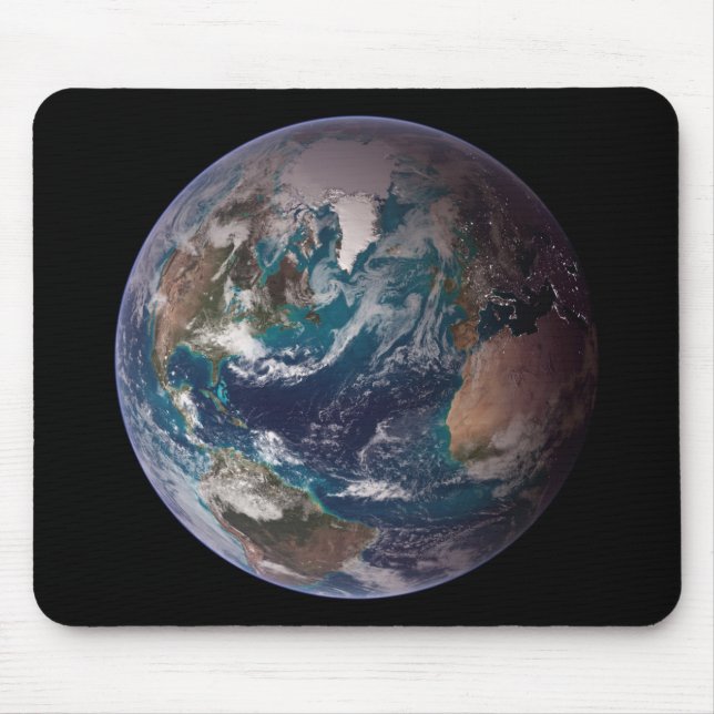Mousepad Terra Marble Azul (Hemisfério Ocidental) (Frente)