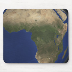 Mousepad Terra mostrando cobertura terrestre sobre a África