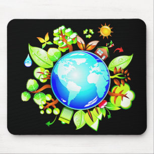 Mousepad Terra verde Eco amigável para o Dia da Terra