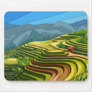 Mousepad Terraced Fields Panorama