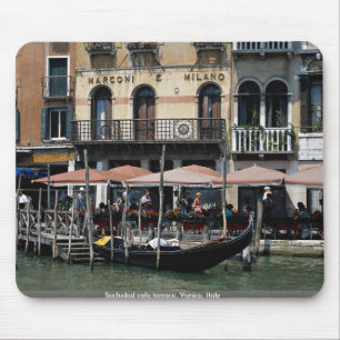 Mousepad Terraço isolado do café, Veneza, Italia