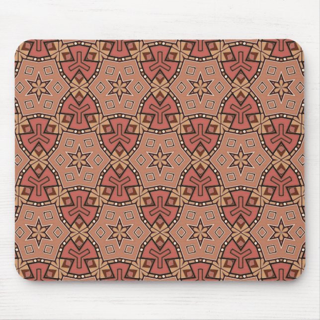 Mousepad Terracotta e Tan Honeycomb - Padrão do Azulejo (Frente)