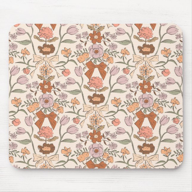 Mousepad Terracotta Rustic Arcos and Blossoms (Frente)