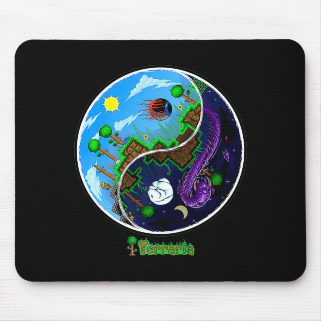 Mousepad Terraria Night And Day T Shirt  (Frente)