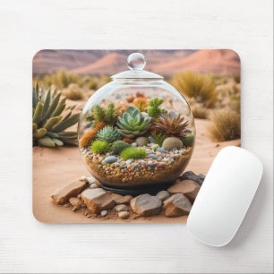 Mousepad Terrário Do Deserto E Cactus