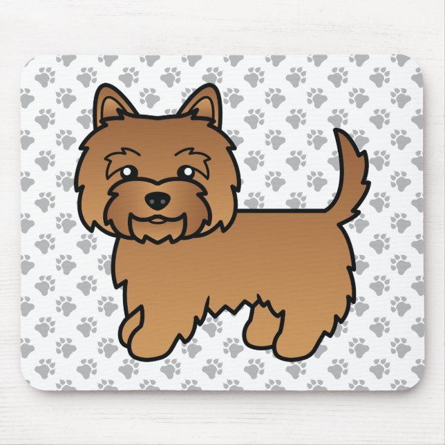 Mousepad Terrier Cairn Vermelho Cachorro de Desenho Animado (Frente)