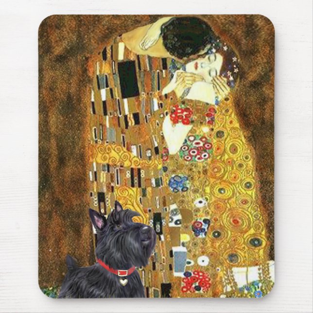 Mousepad Terrier Escocês 6 - O Beijo (Frente)