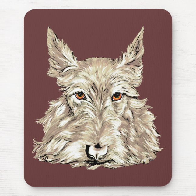 Mousepad Terrier escocês em Wheaten (Frente)