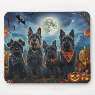 Mousepad Terrier Escocês Halloween Assustador