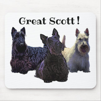 Mousepad Terrier escocês trio preto/branco, Excelente Scott