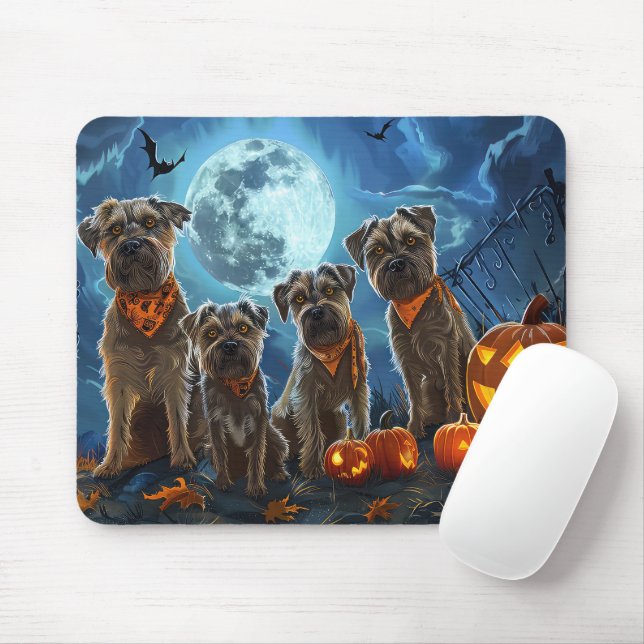 Mousepad Terrorífico Chesapeake Bay Terrier no Halloween (Com mouse)