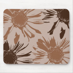 Mousepad Terthy Brown Gerbera Flowers