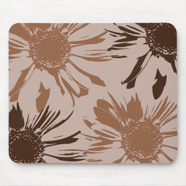 Mousepad Terthy Brown Gerbera Flowers (Frente)