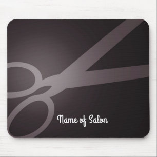 Mousepad Tesoura Branca Escura Salão de Cabelo