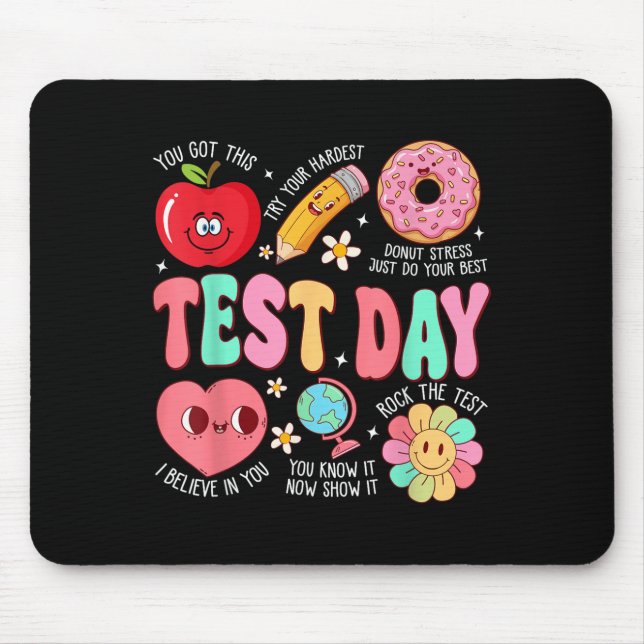 Mousepad Test Day Rock The Test Testing Day Motivational Te (Frente)
