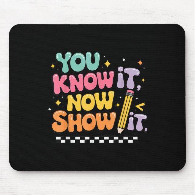 Mousepad Teste de Estado Motivacional Dia do Teste Você Sab (Frente)