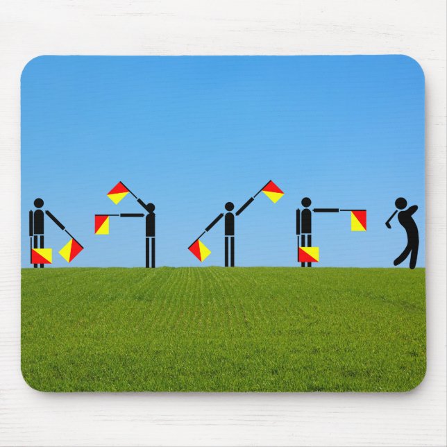 Mousepad Teste de Semáforo de Bandeira - Golfe (Frente)