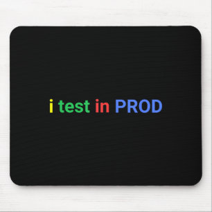 Mousepad Teste em código de produção humor engraçado piada