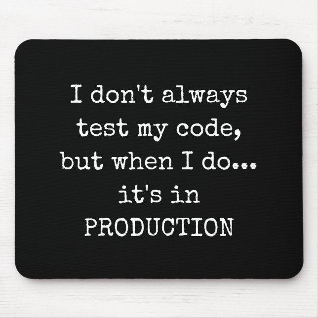 Mousepad Teste Engraçado na Produção (Frente)