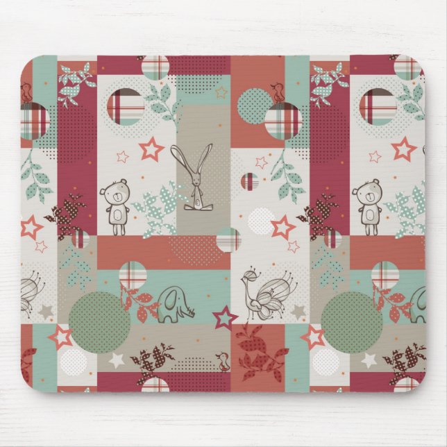 Mousepad Teste padrão 2 da edredão do bebê (Frente)