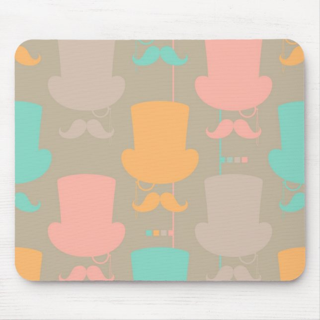 Mousepad Teste padrão 2 do bigode (Frente)