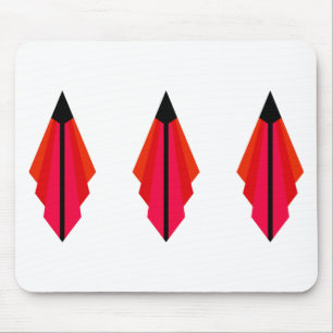 Mousepad Teste padrão 3 do art deco no vermelho