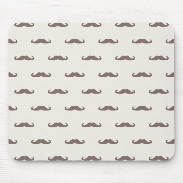 Mousepad Teste padrão 3 do hipster do bigode (Frente)
