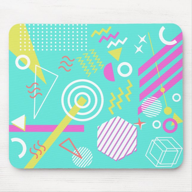 Mousepad teste padrão 90s geométrico (Frente)