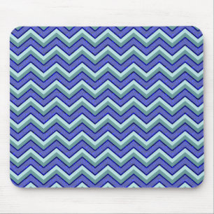 Mousepad Teste padrão azul de Chevron da safira