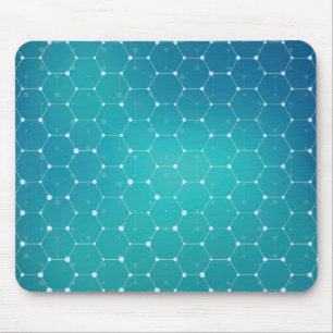 Mousepad Teste padrão azul do ADN da cerceta