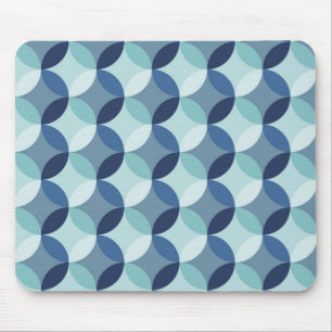 Mousepad Teste padrão azul do círculo