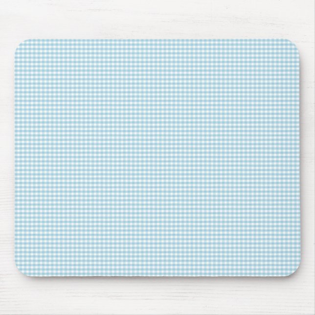 Mousepad Teste padrão azul e branco da verificação do (Frente)