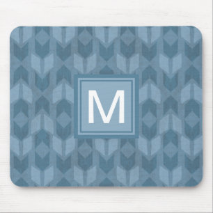 Mousepad Teste padrão azul exterior da seta de etapa do