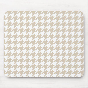 Mousepad Teste padrão bege de Houndstooth