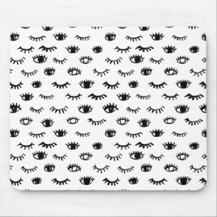 Mousepad Teste padrão bonito da pestana do Doodle