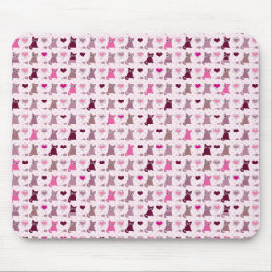 Mousepad Teste padrão bonito das meninas do gatinho