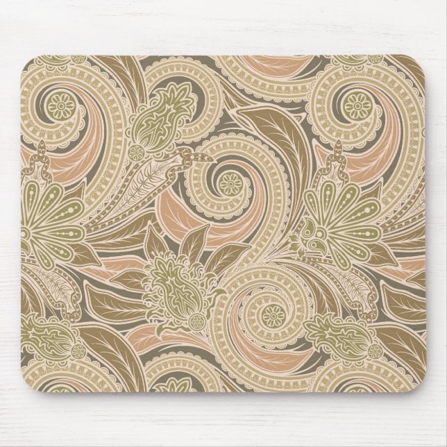 Mousepad Teste padrão bonito de paisley (Frente)