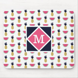 Mousepad Teste padrão bonito do Doodle do abacaxi & da