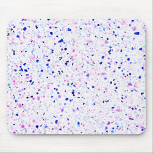 Mousepad Teste padrão branco roxo do terraço retro elegan