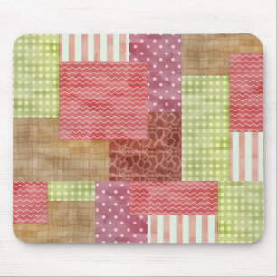 Mousepad Teste padrão chique Quiltblocks dos retalhos do