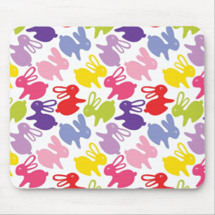 Mousepad teste padrão com coelhos da páscoa