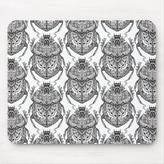 Mousepad Teste padrão com Doodle da mão (Frente)