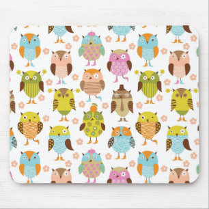 Mousepad teste padrão com pássaros
