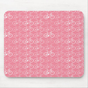 Mousepad teste padrão cor-de-rosa das bicicletas