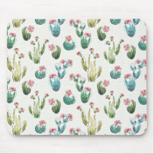 Mousepad Teste padrão cor-de-rosa de etapa   da flor do