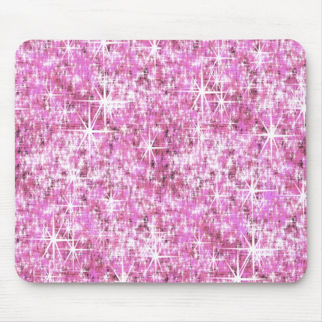 Mousepad Teste padrão cor-de-rosa do brilho (Frente)