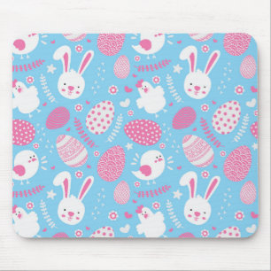 Mousepad Teste padrão cor-de-rosa e azul simples Mousepa
