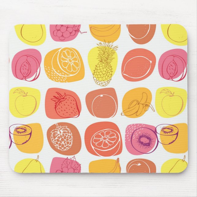 Mousepad Teste padrão da fruta (Frente)