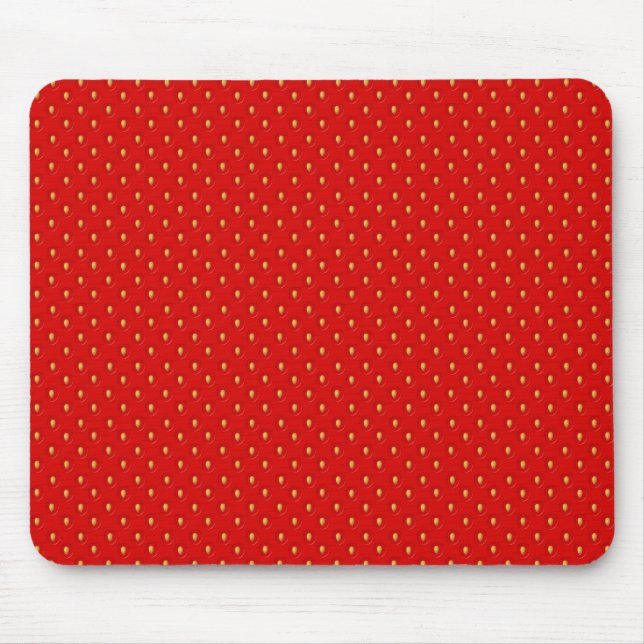 Mousepad Teste padrão da morango (Frente)
