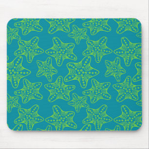 Mousepad Teste padrão da multidão da estrela do mar